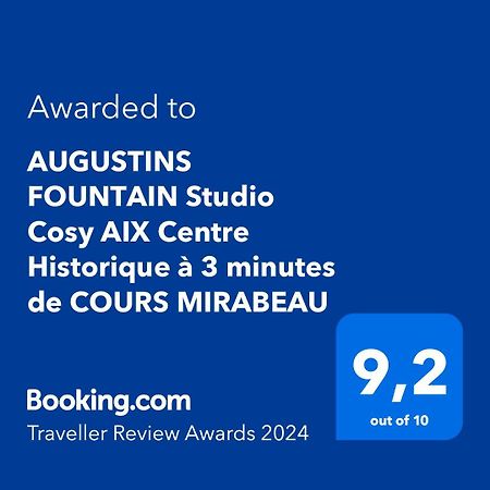 Augustins Fountain Studio Cosy Aix Centre Historique A 3 Minutes De Cours Mirabeau -Wifi-Smart Tv-Rue Calme Aix-en-Provence Luaran gambar