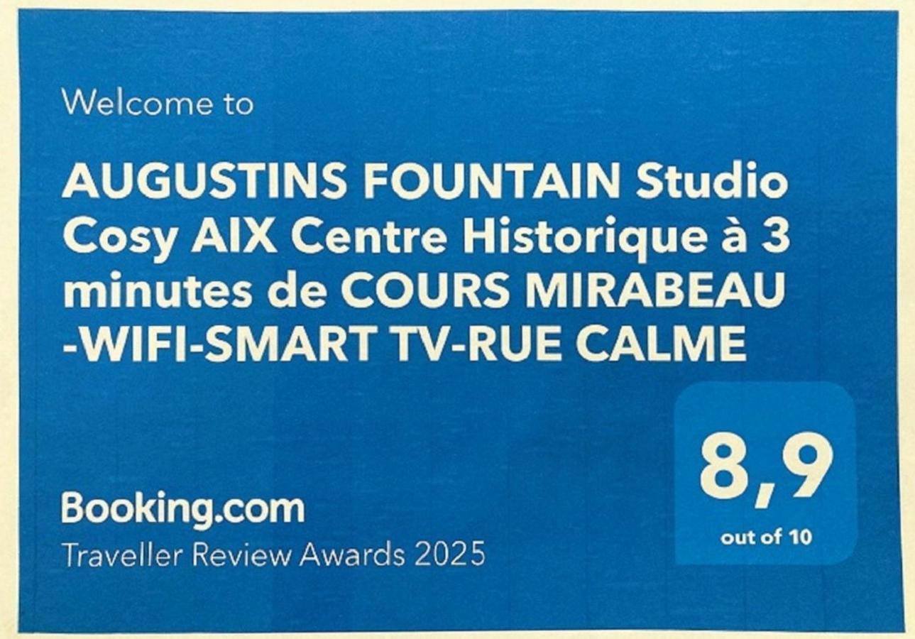 Augustins Fountain Studio Cosy Aix Centre Historique A 3 Minutes De Cours Mirabeau -Wifi-Smart Tv-Rue Calme Aix-en-Provence Luaran gambar